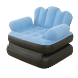 Inflatable Pull-Out Sofa Bed with Ergonomic Backrest, Footrest & Pillow
