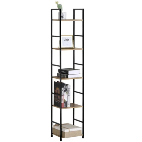 Modern Metal and Wood Storage Organizer Shelf