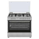 Ariston 5 Burner Gas Cooker, 90 × 60 cm – Stainless Steel