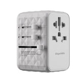 Blupebble Passport 4 GaN III World Travel Adapter with 100W Power, 3 USB-C & 2 USB-A - White