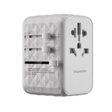 Blupebble Passport 4 GaN III World Travel Adapter with 100W Power, 3 USB-C & 2 USB-A - White