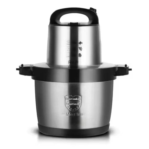 RAF Stainless Steel Food Processor & Chopper 6L with Quad Blade System for Blending & Grinding - 1600W