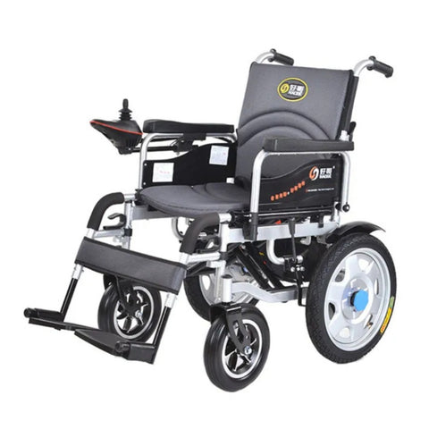 Foldable & Rechargeable Electric Wheelchair with Aluminium Wheels & Stainless Steel Frame