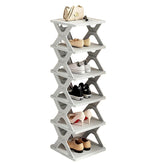 6-Tier Foldable Collapsible Kids Shoe Rack