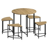Wild Oak Wooden Table Set with 4 Chairs