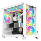 GAMEON Emperor Artic Series Mid Tower Gaming Case - White (7 ARGB Fans Included)