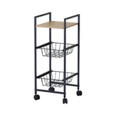 3-Tier Kitchen Organizer Cart with wheels (29 x 30 x 70 cm)