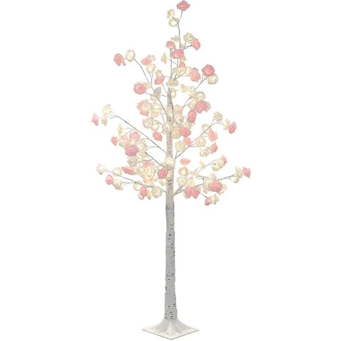 Decorative LED Blossom Flower Tree Lamp with Warm Ambient Lighting & Stable Floor Base - 130 CM