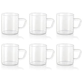 Borosil Vision Classic Borosilicate Glass Mug Set of 6 – 190 ml