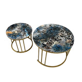 2-Piece Marble Center Table Set (70 cm & 50 cm)