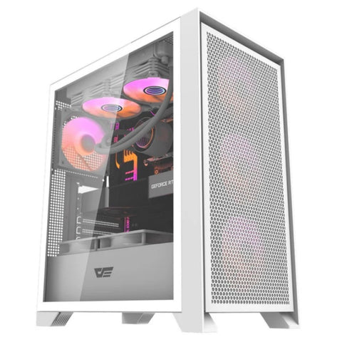 DarkFlash DRX70 MESH ATX Mid Tower Gaming Case - White