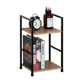 Modern Metal and Wood Storage Organizer Shelf