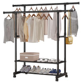 Cloth Hanger K-1478, Height Adjustable Garment Rack - Black