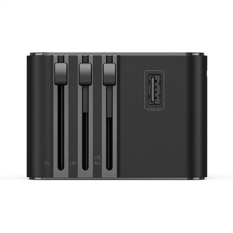 WiWU Wi-UA006 45W GaN Universal Plug Adapter with 3 USB-C and 2 USB-A Ports