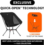 Naturehike Shanjian YL01 Lightweight Chair - Black (L)