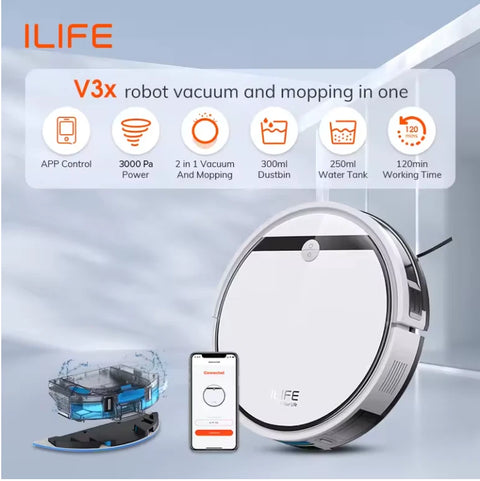 ILIFE V3x Robot Cleaner - Pearl White