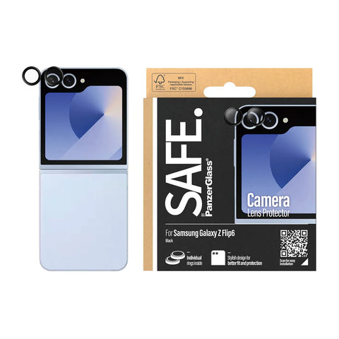 SAFE. by PanzerGlassĀ® Camera Lens Protector Black for Samsung Galaxy Z Flip6