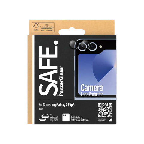 SAFE. by PanzerGlassĀ® Camera Lens Protector Black for Samsung Galaxy Z Flip6
