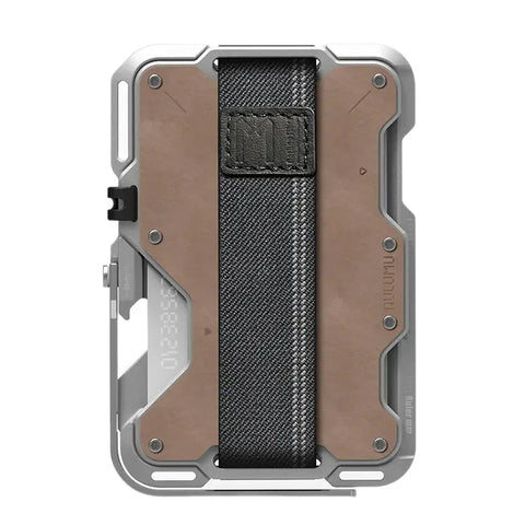 AULUMU G03 Multi-Tool Magnetic Metal Wallet Leather Cover - Genuine Leather