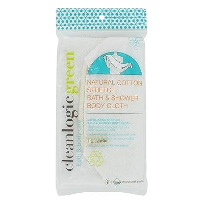 Clean Logic Natural Cotton Stretch Bath Shower Cloth