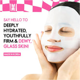 Korean ELLE Deep Collagen Color Changing Mask – Anti-Aging, Hydrating & Firming Mask with Collagen, Peptides & Centella – Long-Wear 2-3 Hour or Overnight treatment mask for Radiant Youthful Skin