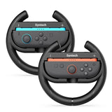 Syntech Steering Wheel for Nintendo Switch 2 Joy-Cons - 2 Pack Black