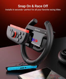 Syntech Steering Wheel for Nintendo Switch 2 Joy-Cons - 2 Pack Black