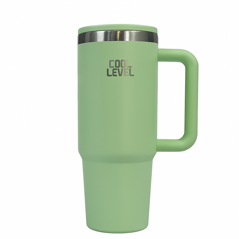 Cool Level, Steel Mug With External Straw, 900ml