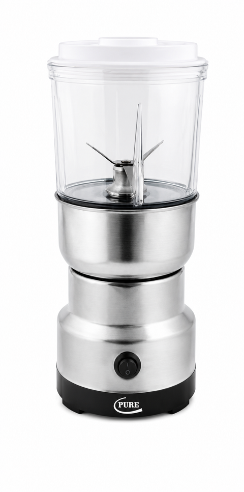 PURE 2-in-1 Electric Kitchen Grinder for Coffee, Nuts, Grains & Spices – 350 W