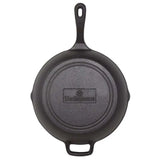 Westinghouse 12-Inch Pre-Seasoned Cast Iron Skillet with Helper Handle and Pour Spouts – Black