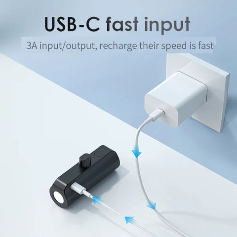 Engage, USB-C Ultra-Compact 5000 mAh Pocket Power Bank with Torch (18W)