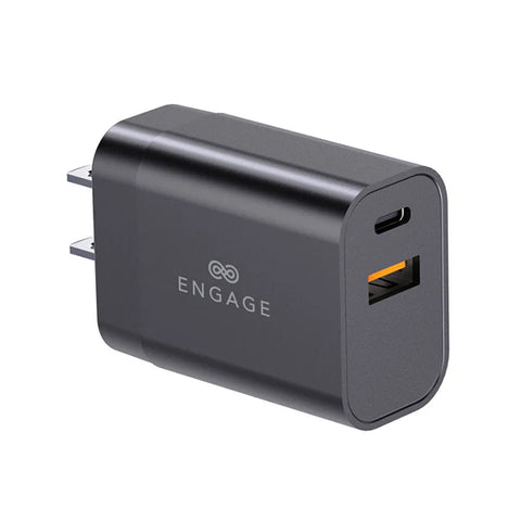 Engage, Dual Port GaN II Fast Adapter/Charger (30W) with Interchangeable Adapter