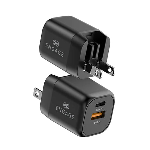 Engage, Dual Port Fast Adapter/Charger (20W) with Interchangeable Adapter