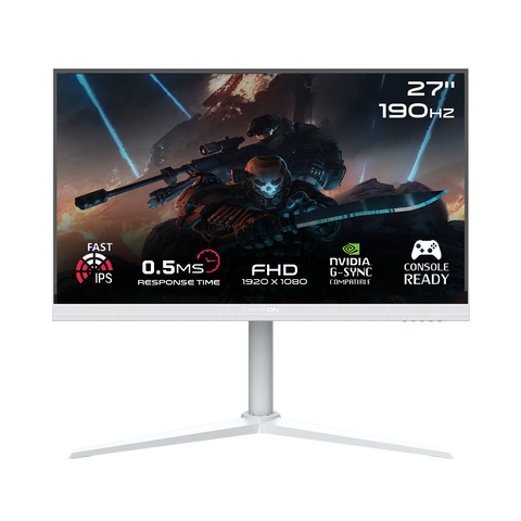GAMEON GOA27FHD190IPS Artic Pro Series 27" FHD, 190Hz, MPRT 0.5ms, Fast IPS Gaming Monitor - White