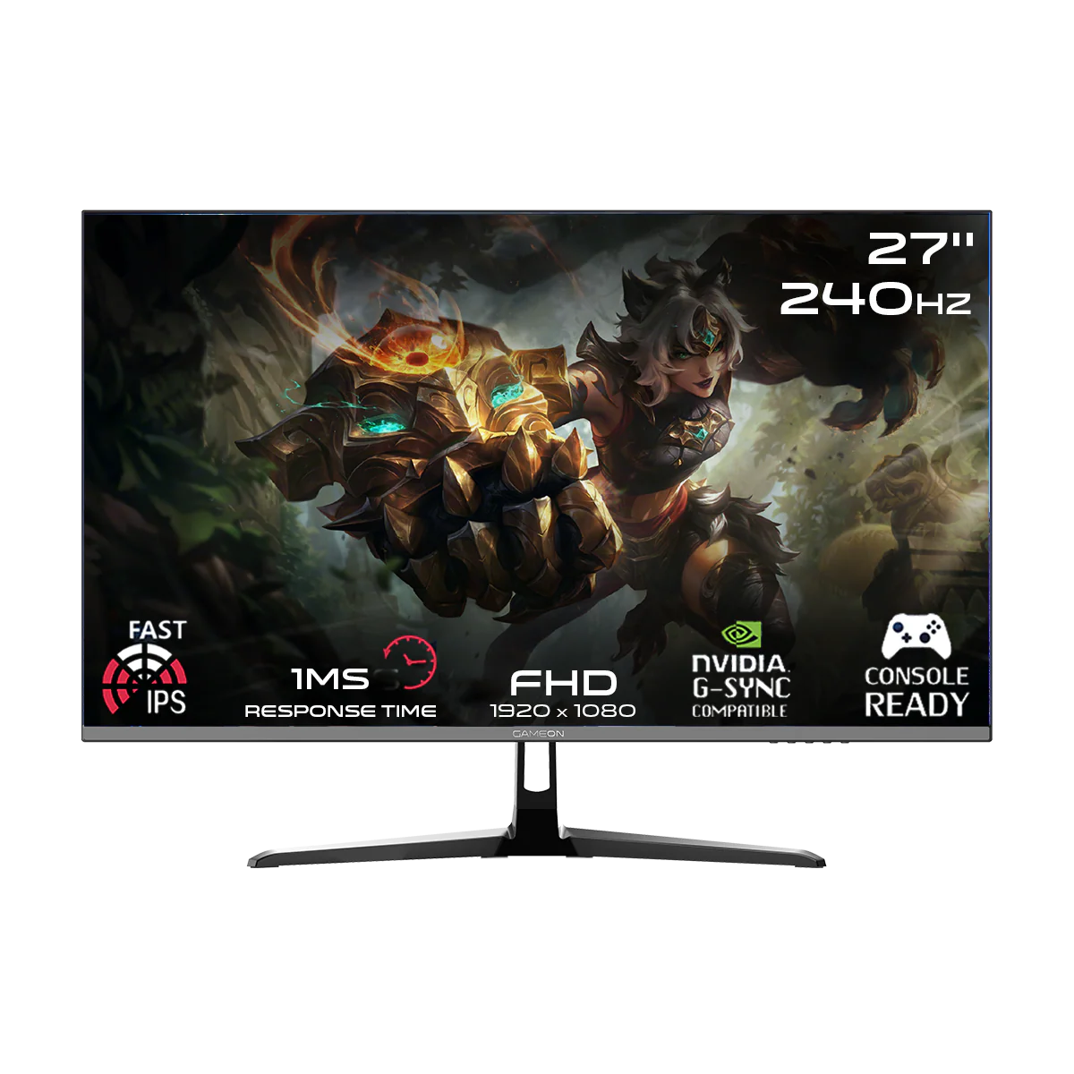 GAMEON GOESP27240IPS 27" FHD, 240Hz, 0.5ms Fast IPS HDMI 2.1 Gaming Monitor (Support PS5)