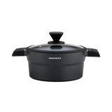 Daewoo Granite Casserole with Lid - 28 cm - Black