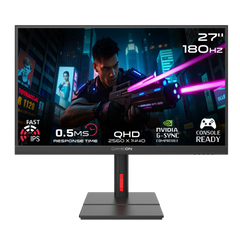 شاشة ألعاب GAMEON GOML27QHD180IPS Midnight Signature Series مقاس 27 بوصة QHD، 180 هرتز، شاشة IPS Mini LED سريعة - أسود