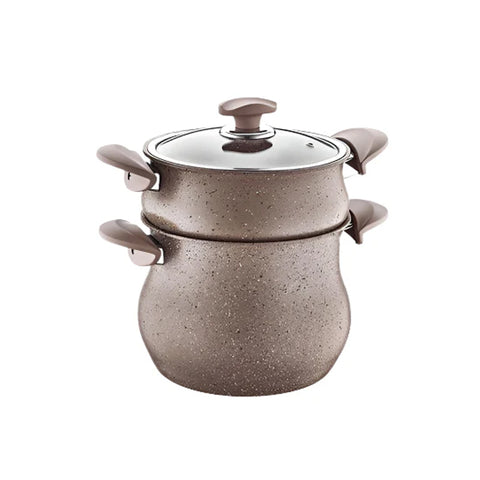 OMS Granite Couscous Set Brown - 20 cm