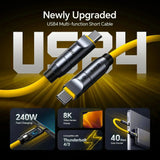 AOHI The Future 240W 8-in-1 USB-C & Lightning Cable Set PD3.1 MFi Fast Charging Kit