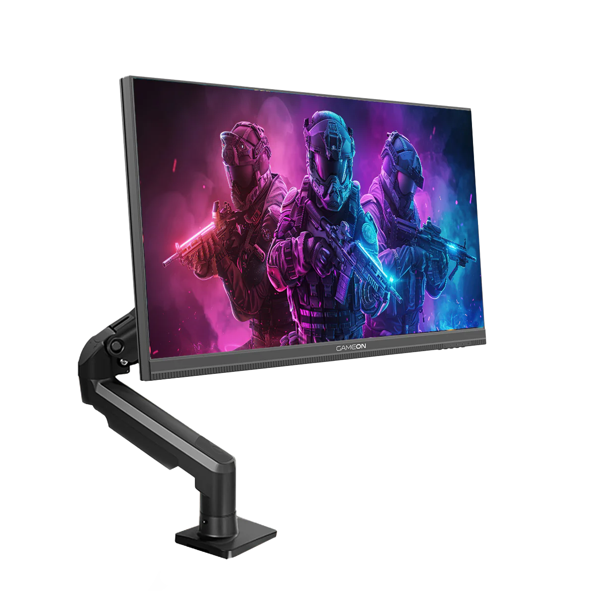 شاشة ألعاب GAMEON GOM24FHD190IPSX Midnight Pro X Series مقاس 24 بوصة FHD، 190 هرتز، MPRT 0.5 مللي ثانية، IPS سريعة (تدعم PS5) مع حامل - أسود