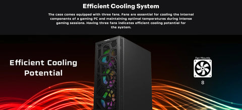 جهاز ألعاب i5 - معالج Intel Core i5-12400F، كرت شاشة RTX 3050 6GB، نظام تشغيل Windows 11 Pro