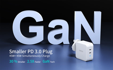 Choetech 100W Dual USB C Port Charger - with CC Cable - White