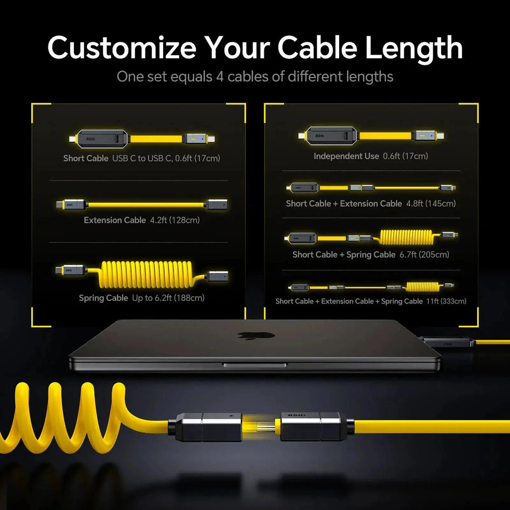 AOHI The Future Magflash 2-in-1 Charging & Data Cable Set 512GB 240W 1000MB/s