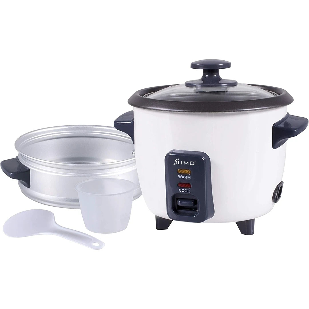 Sumo, Electric Rice Cooker 1L 400W with Non-Stick Bowl and Glass Lid – SX-100