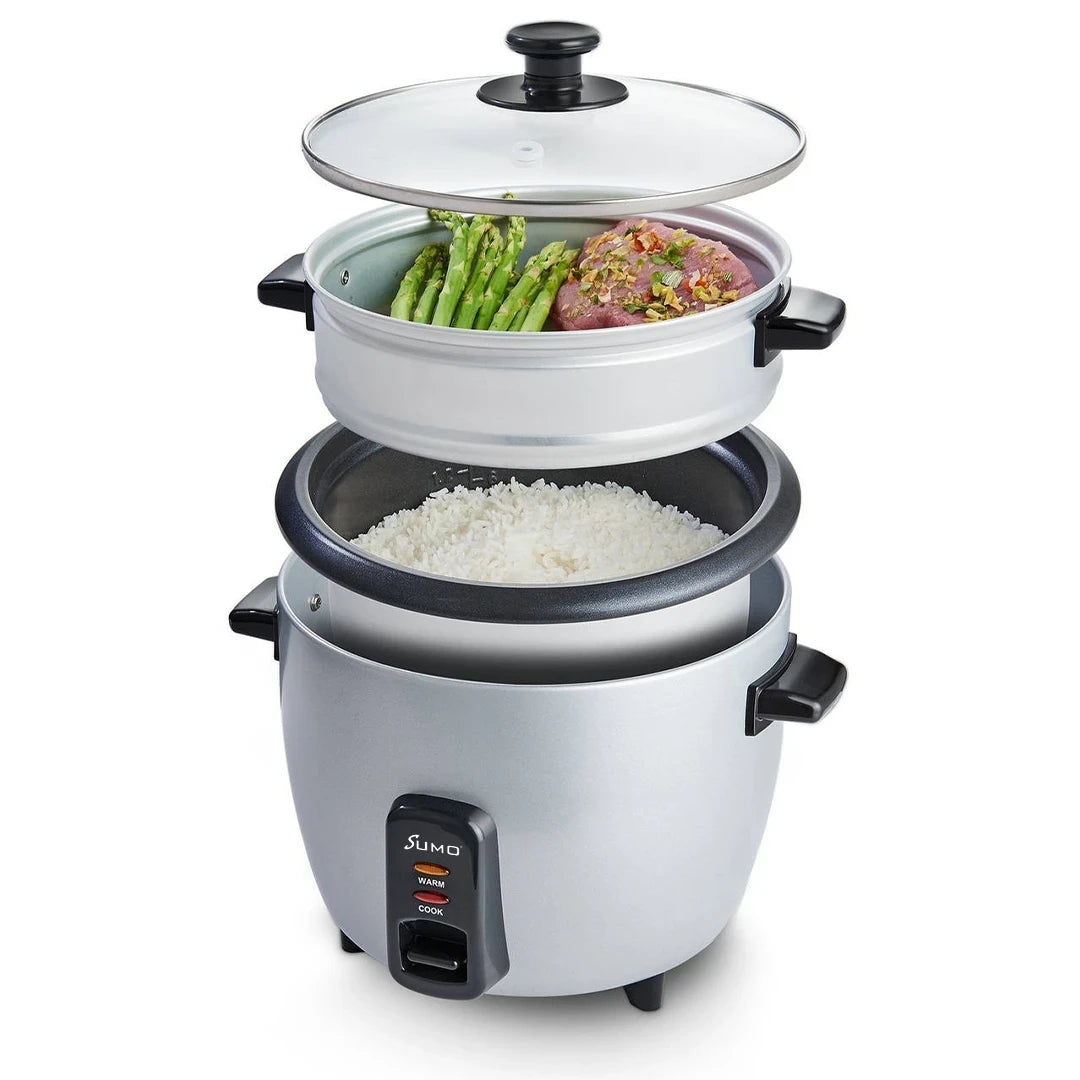 Sumo, Electric Rice Cooker 1L 400W with Non-Stick Bowl and Glass Lid – SX-100