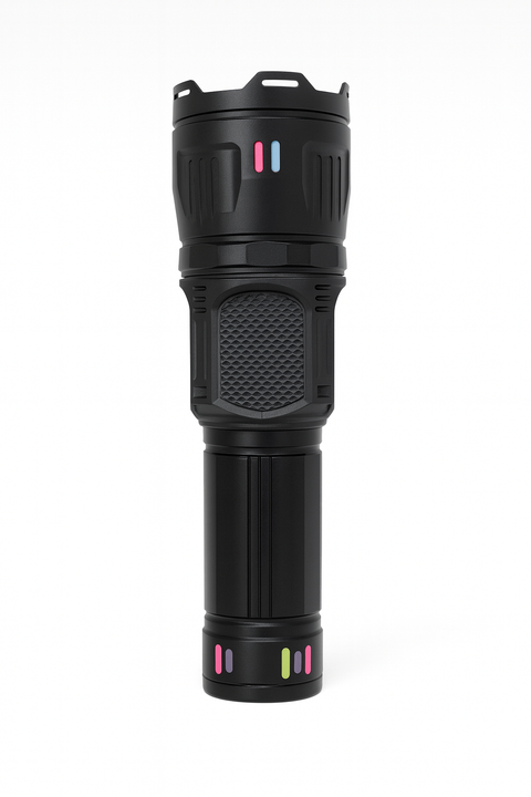 Multifunctional LED Emergency Flashlight with Built-in Bluetooth Speaker, 2000LM Bright Torch, 5400mAh Rechargeable Battery & Waterproof Design