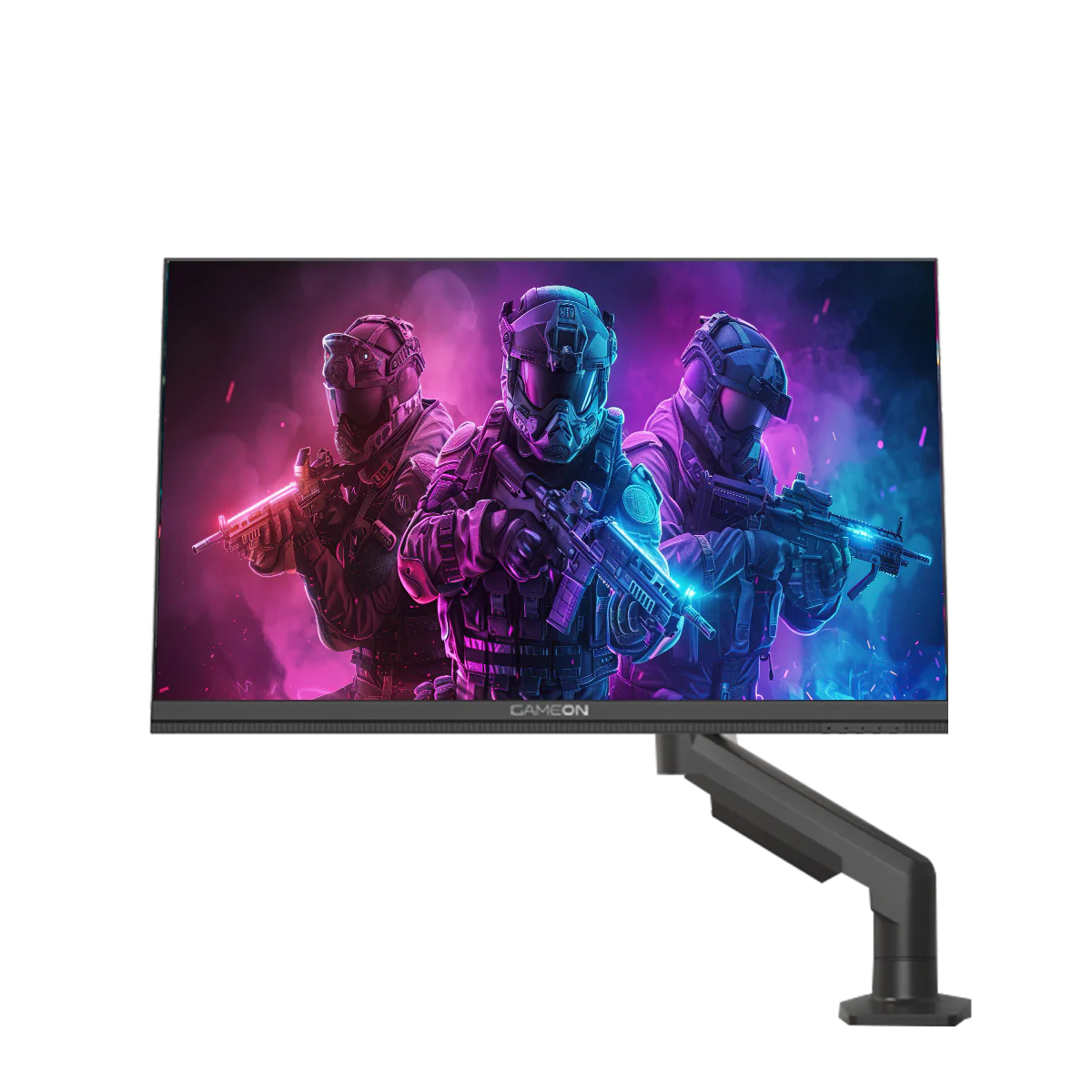 شاشة ألعاب GAMEON GOM24FHD190IPSX Midnight Pro X Series مقاس 24 بوصة FHD، 190 هرتز، MPRT 0.5 مللي ثانية، IPS سريعة (تدعم PS5) مع حامل - أسود