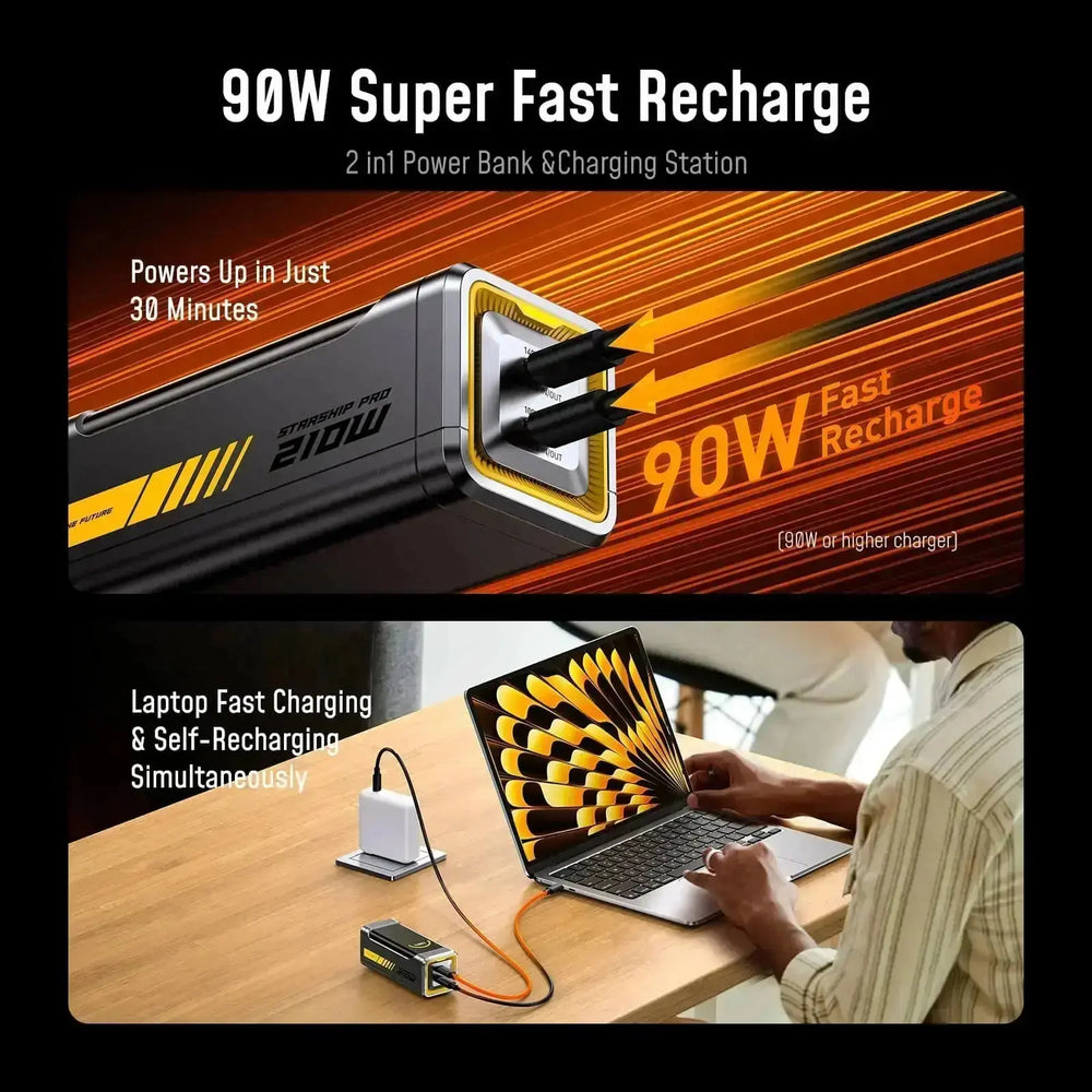 AOHI FUTURE STARSHIP PRO 210W 10000mAh Power Bank PD3.1 240W USB-C Fast Charging Cable