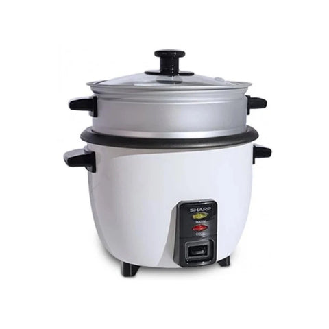 SHARP 1.0L Rice Cooker with Steamer & Coated Inner Pot