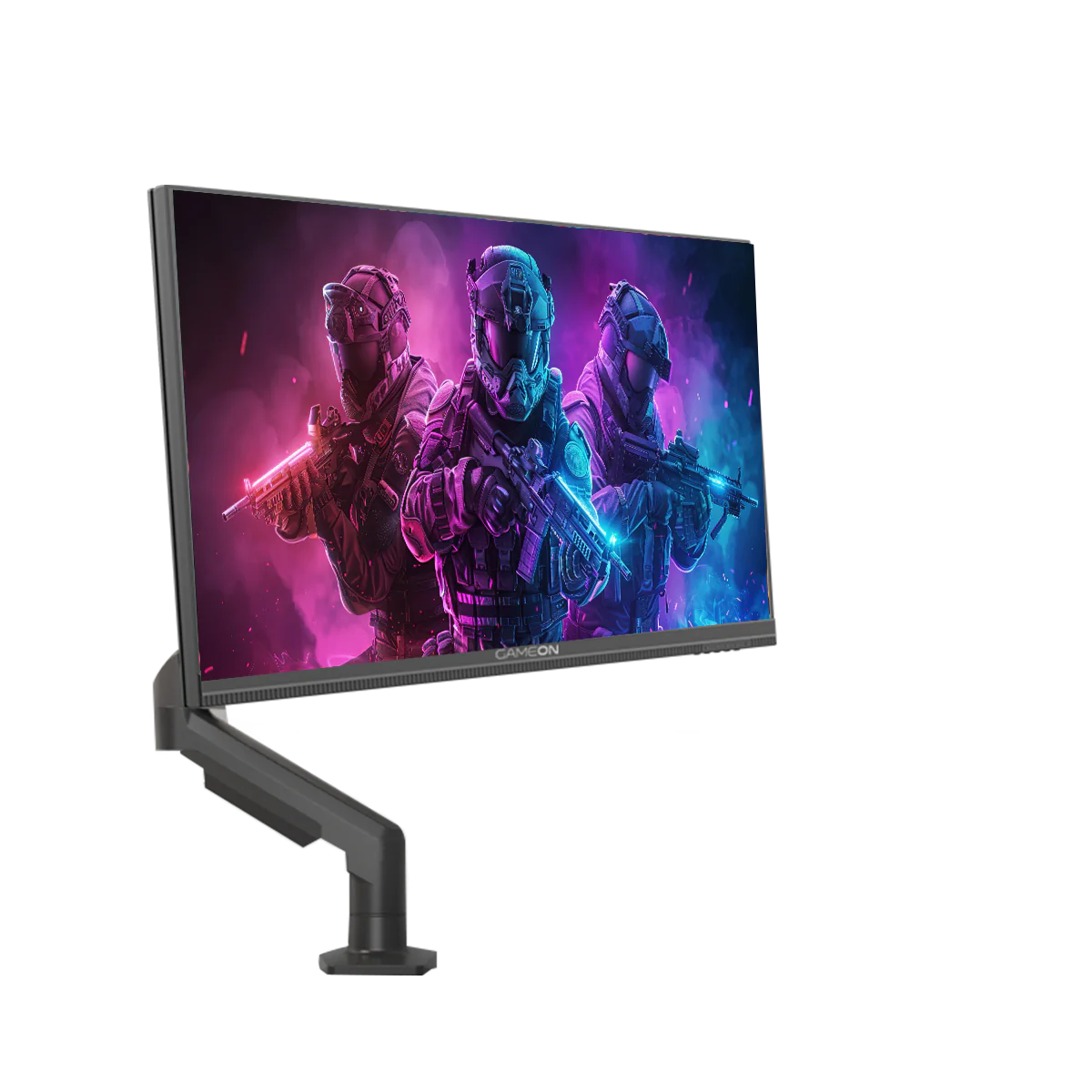 شاشة ألعاب GAMEON GOM24FHD190IPSX Midnight Pro X Series مقاس 24 بوصة FHD، 190 هرتز، MPRT 0.5 مللي ثانية، IPS سريعة (تدعم PS5) مع حامل - أسود
